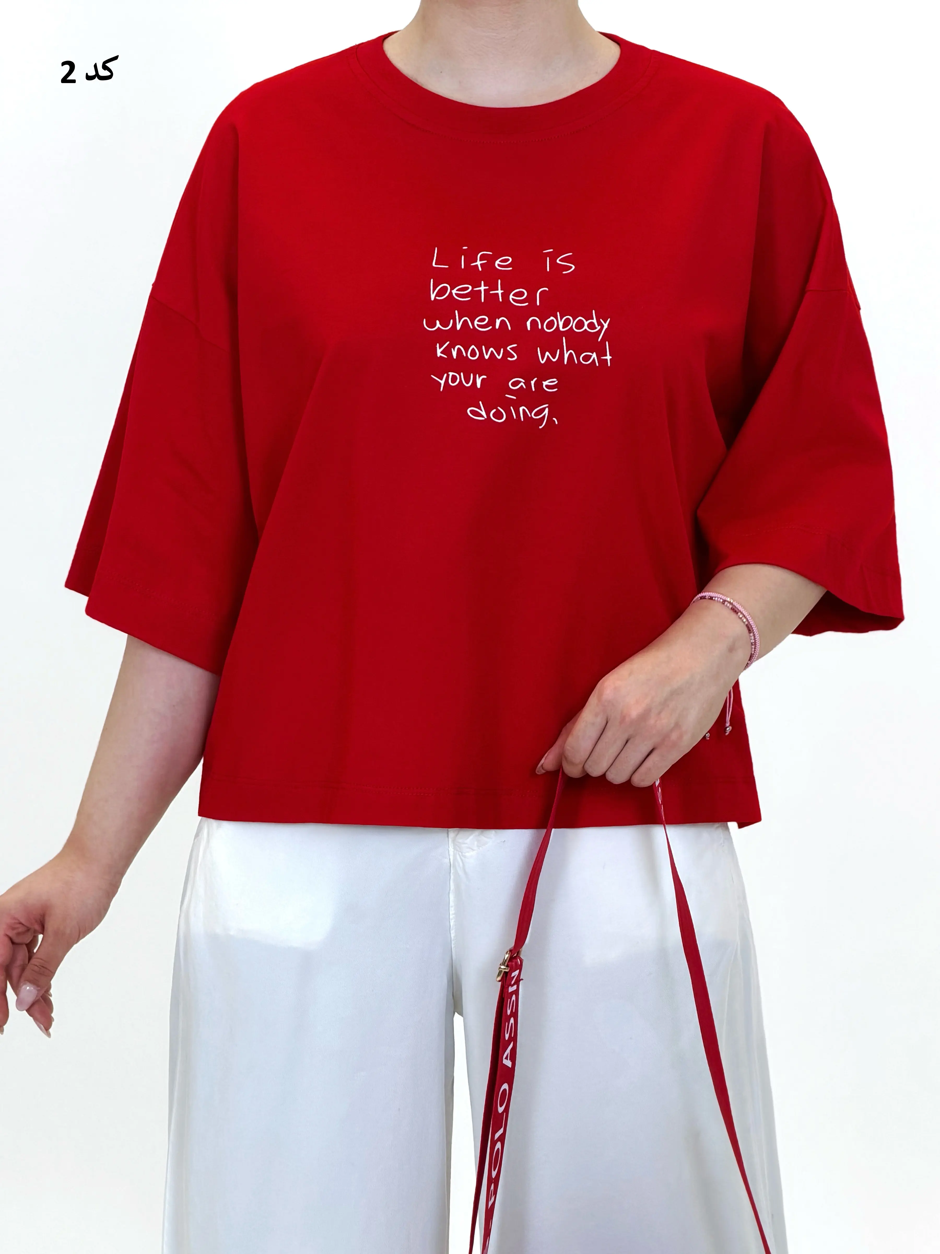 6986-تیشرت پینترستی RED